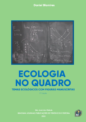 Ecologia no quadro: Temas ecológicos com figuras manuscritas 
